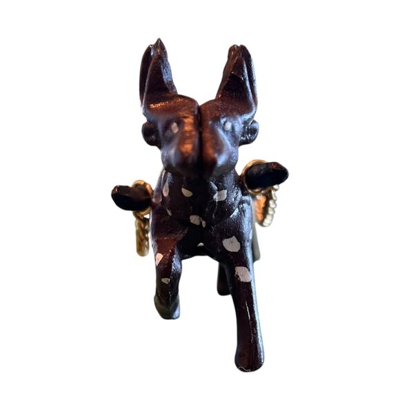 Vintage Cast Iron Metal Christmas Sleigh Reindeer And Santa Assemblage Decor - Picture 10 of 11